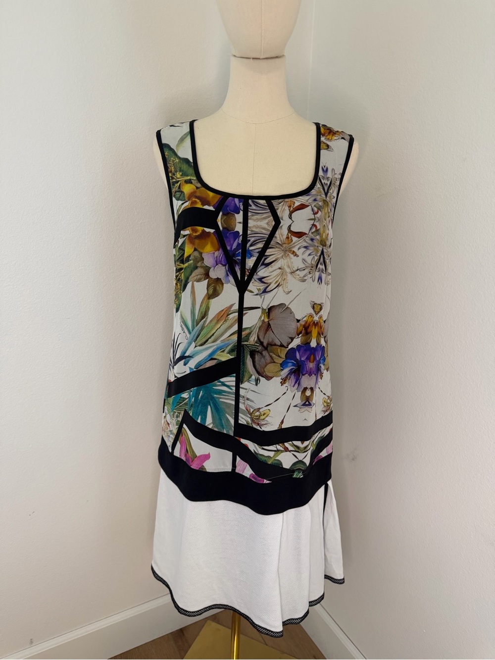 Cavalli Class Floral Tropical Print Tennis Style Dress Size 6